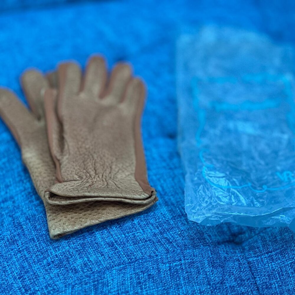 Vintage Beautiful NEW VAN RAALTE Light Brown/Rust Driving Gloves XL